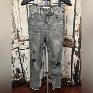Distressed Gray Women's Jeans